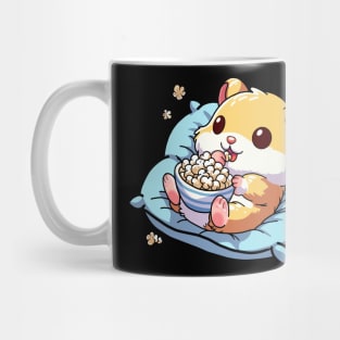 Cute hamster eating popcorns Mug